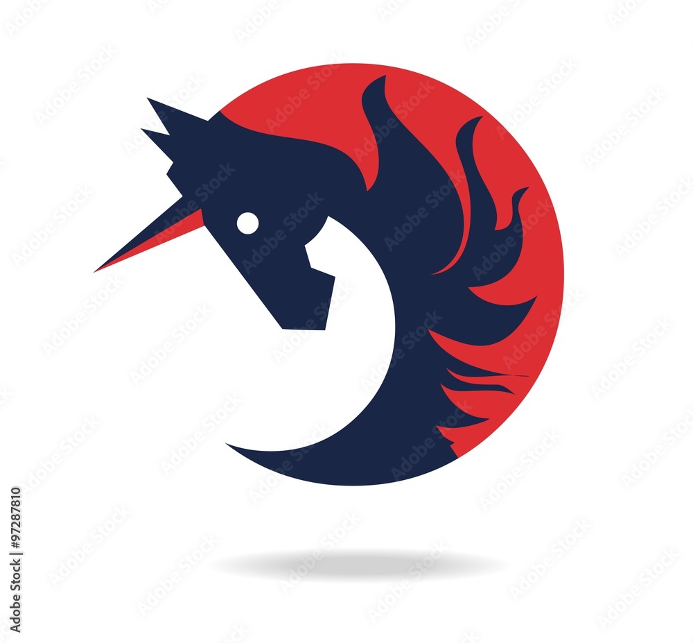 Obraz premium Horse logo symbol with power and strong feel
