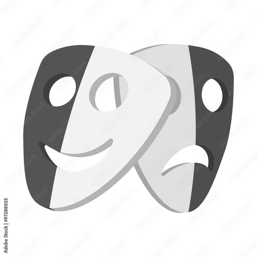 Theater masks cartoon icons Theater masks cartoon icons