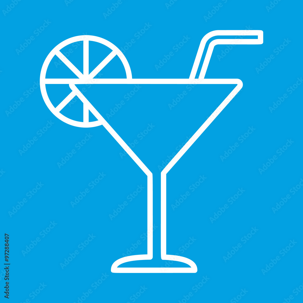 Cocktail thin line icon Cocktail thin line icon
