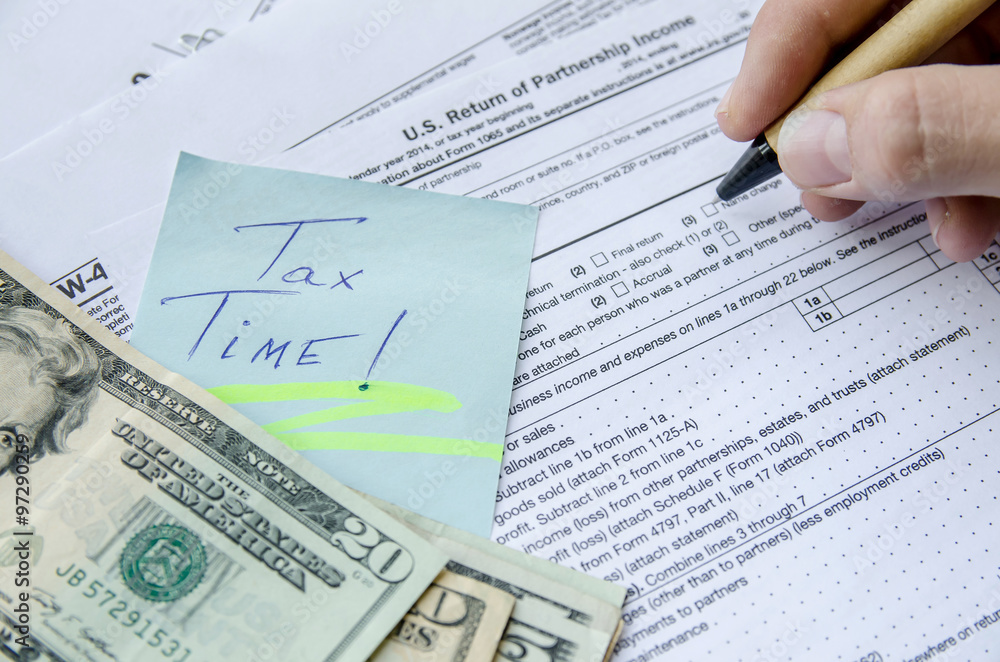 Obraz premium Tax forms 1065