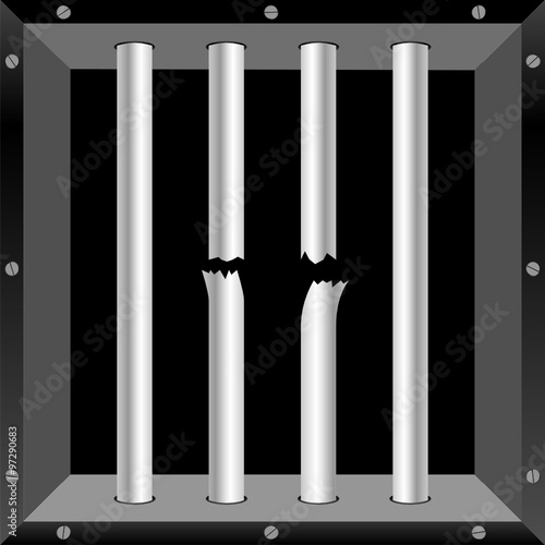 prison bars metal vector illustration