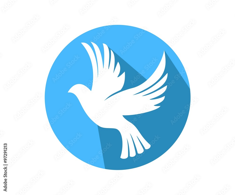 dove symbol peace love unity respect circle Stock Vector | Adobe Stock