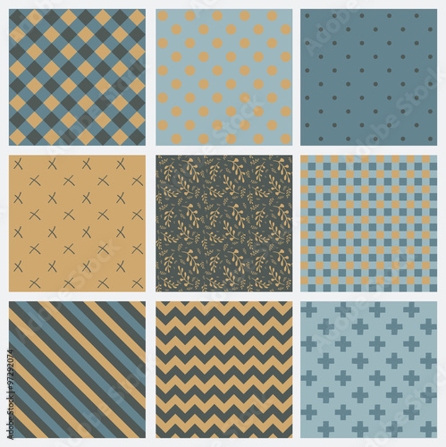 Set of abstract seamless background
