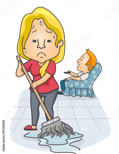 Couple Problems Girl Floor Mop