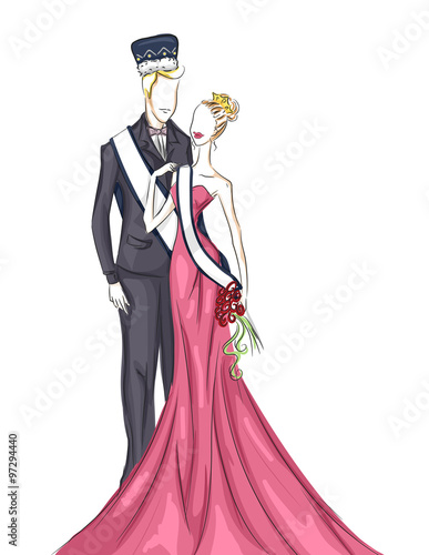 Couple King Queen Homecoming Coronation