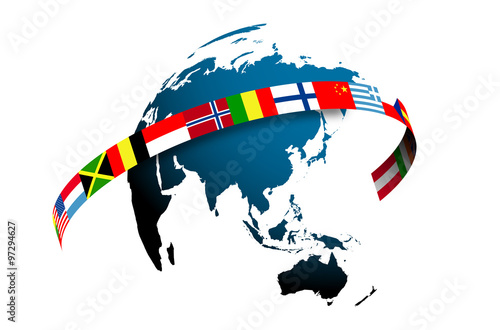 mondo, bandiere, Cina, asia, oriente, est, lingue