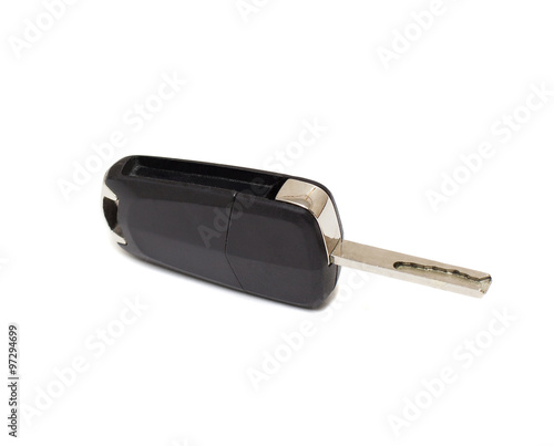 electronic car key isolated on white
