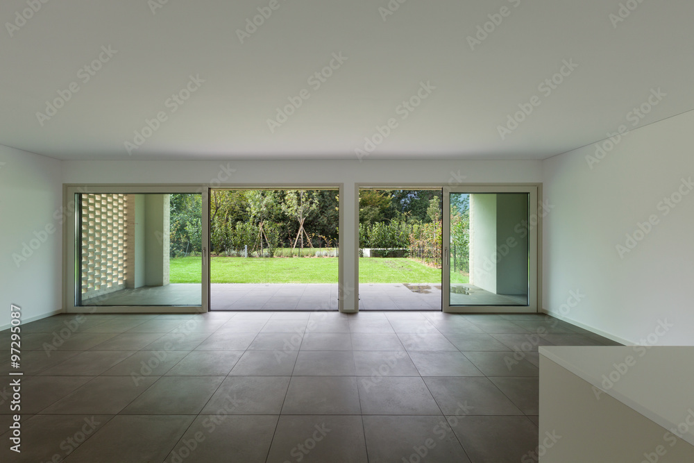 Fototapeta premium wide room and glass windows