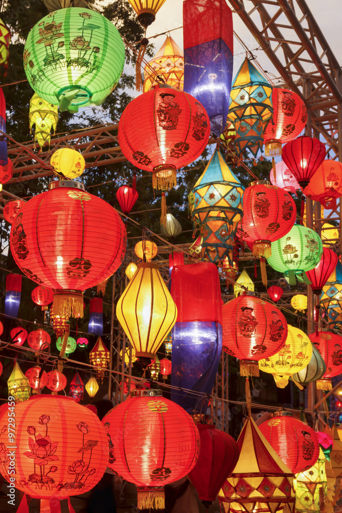 Asian lanterns in international lantern festival Asian lanterns in international lantern festival