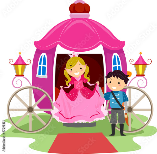 Stickman Kids Prince and Pr...