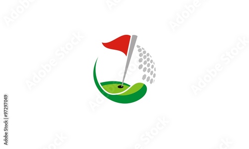 golf flag tournament logo © christopherart