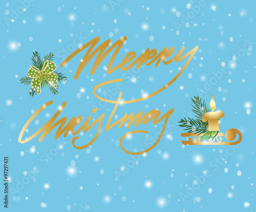 Merry Christmas Lettering greeting card