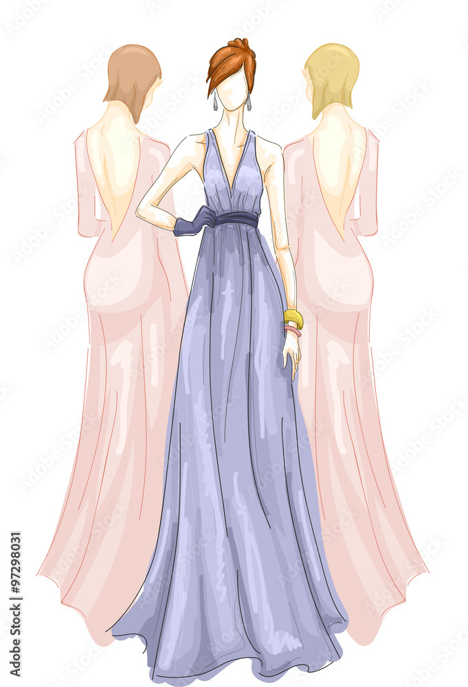 Girls Fashion Long Gown