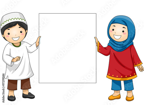Kids Muslim Blank Board