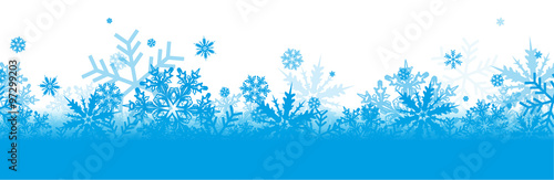 Blue snow banner