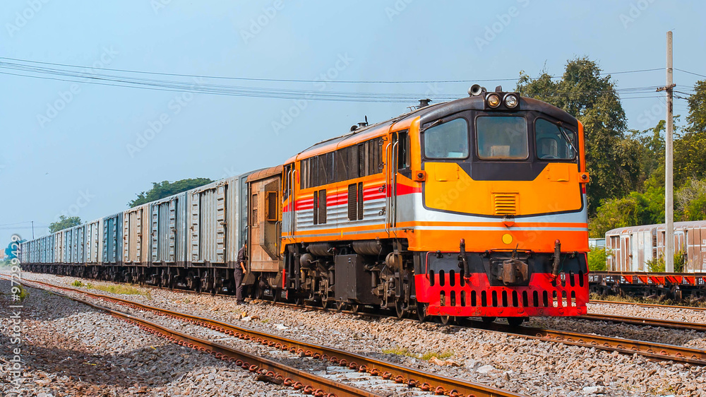 Freight train was shunting.

Thailand - October 2015, The beverage freight was shunting in Ban Pachl junction yard. (Taken form public platform.)
