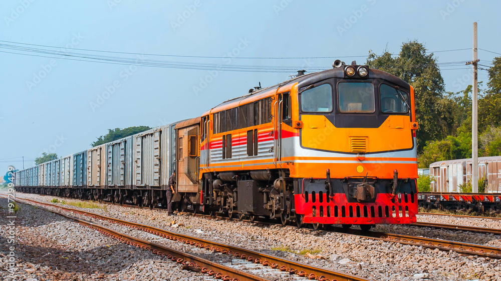 Freight train was shunting.
Thailand - October 2015, The beverage freight was shunting in Ban Pachl junction yard. (Taken form public platform.) Freight train was shunting.
Thailand - October 2015, The beverage freight was shunting in Ban Pachl junction yard. (Taken form public platform.)