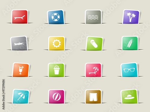 Beach simply icons