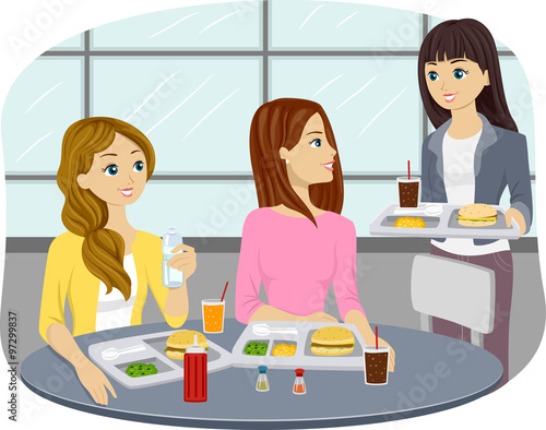 Girls Teen Cafeteria