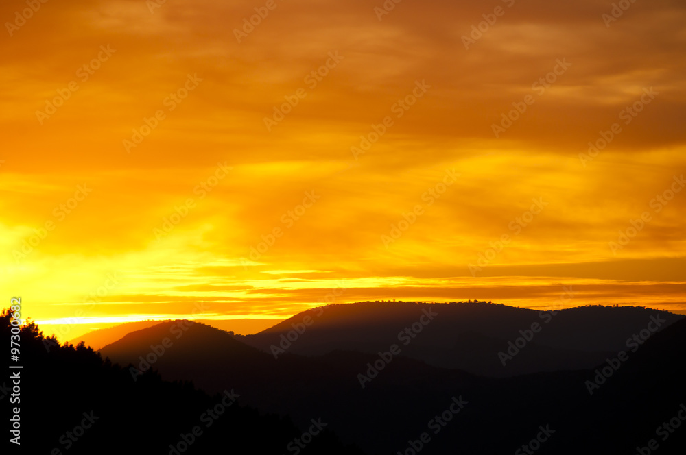 Fire Sunset - Atlas Mountains - Morocco