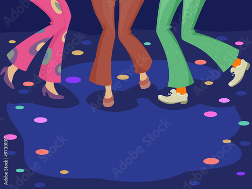 Feet Retro Disco Party Light Dance