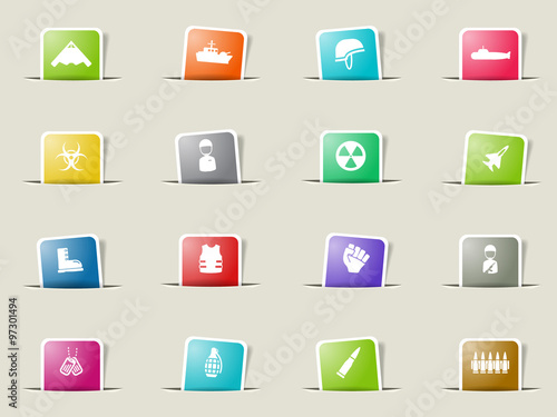 Military simply icons
