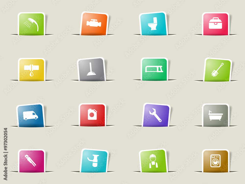 Plumbing service simply icons Plumbing service simply icons
