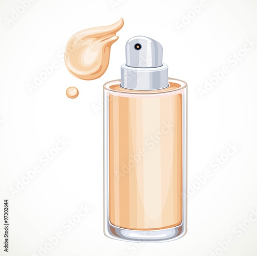 Foundation cream isolated on a white background