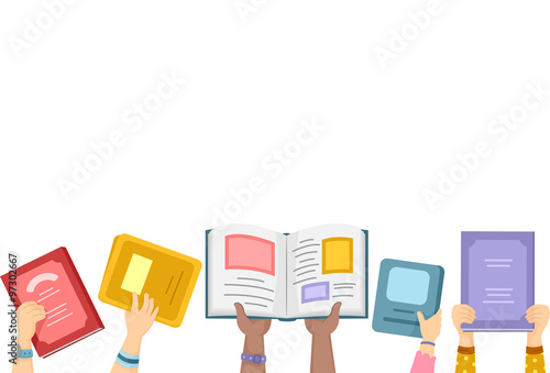 Hands Kids Open Books Up