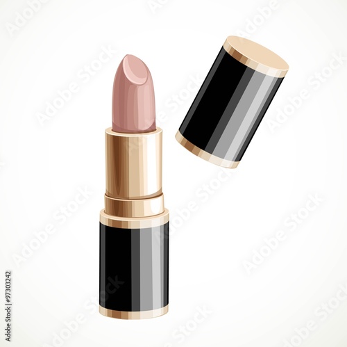 Bege lipstick isolated on a white background