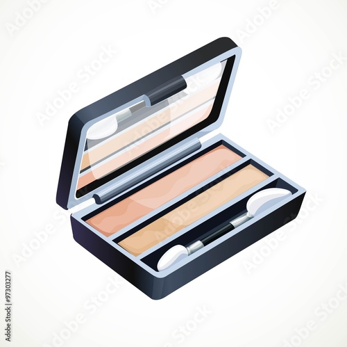 Beige eye shadow  isolated on a white background