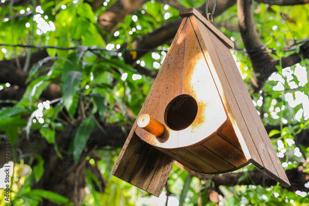 Bird house in the garden