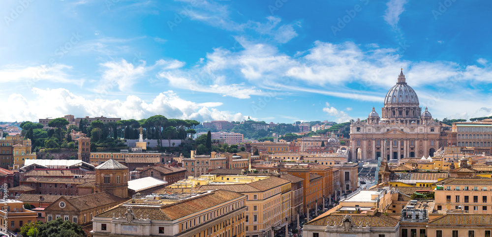 Rome and Basilica of St. Peter in Vatican