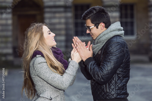 Attractive young couple in love