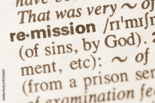 Dictionary definition of word remission