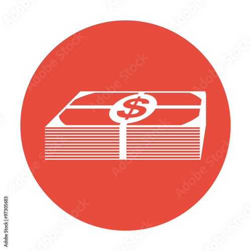 Flat icon of money