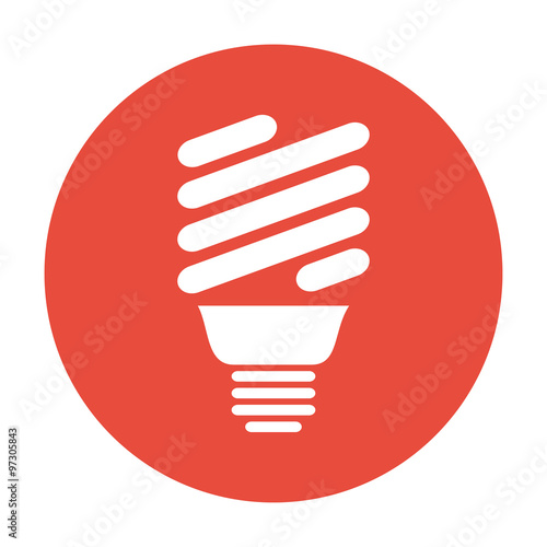 Vector energy saving fluorescent light bulb icon