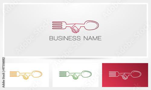 Spoon Fork Handshake Logo