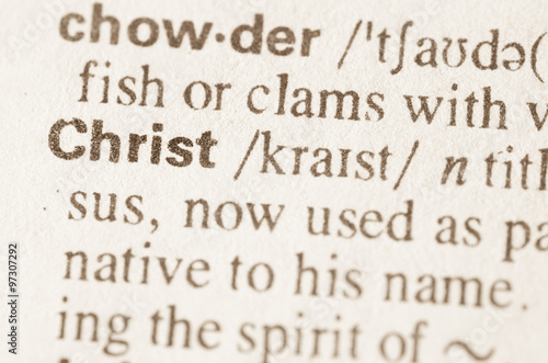 Dictionary definition of word Christ