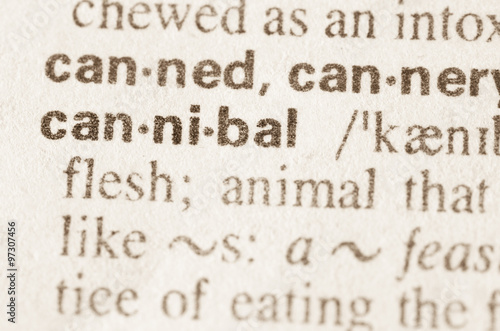 Dictionary definition of word cannibal