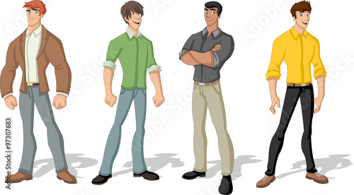 Group of beautiful young men
