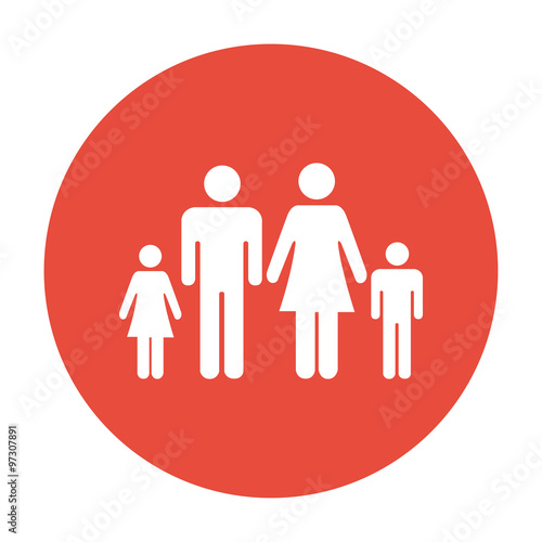 family icon. Flat design style eps 10.
