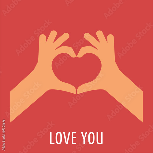 hand with red heart