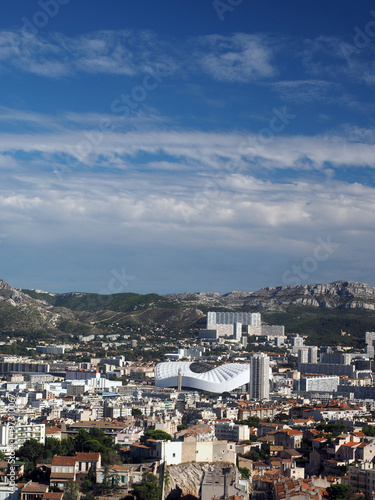 panorama of Marseille France  Stadium Velodrome