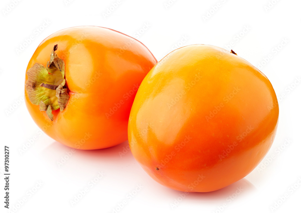 fresh ripe persimmons