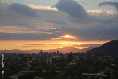 Amazing sunset clouds in Santiago, Chile © Alex