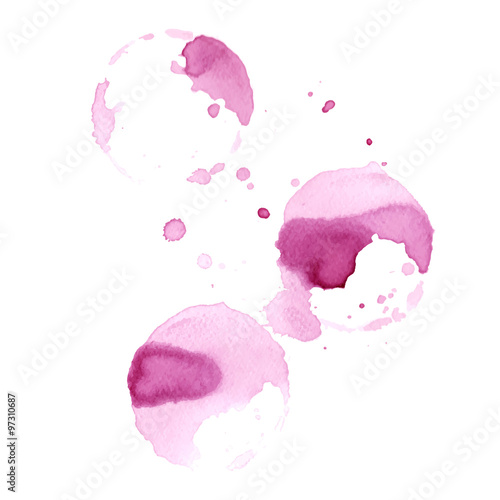Wine stain circles. Vector