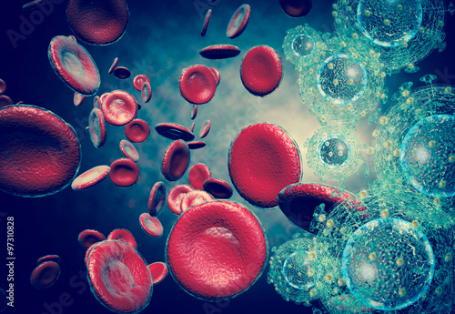 Schilderij op canvas Aids HIV Virus
