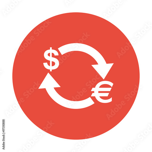 Money convert icon. Euro Dollar