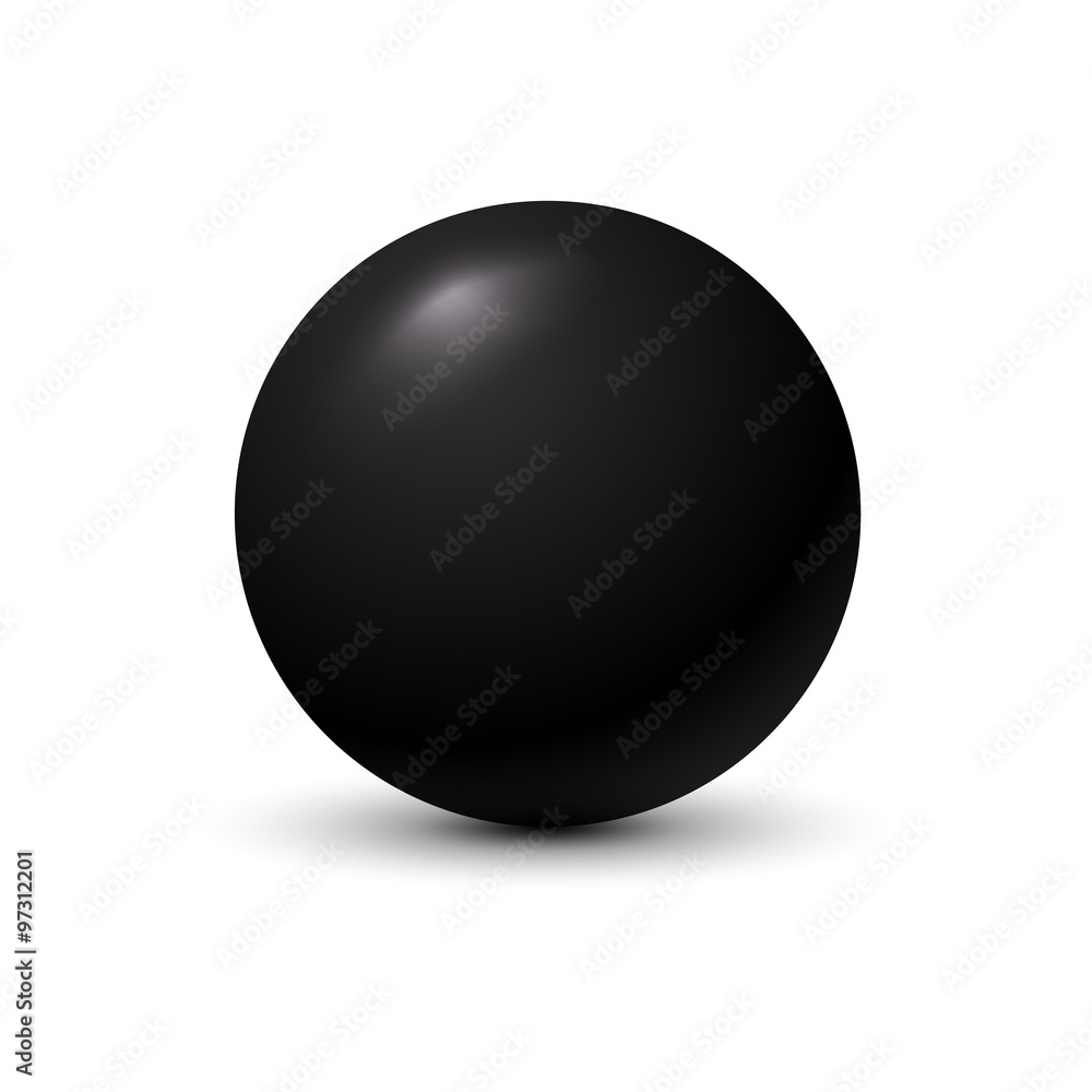 Realistic Black ball Realistic Black ball